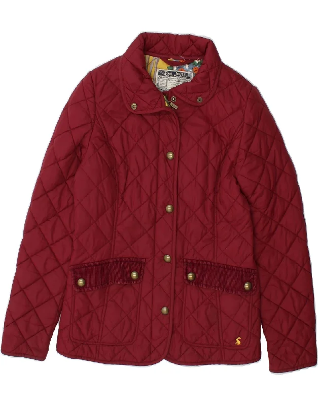 Deal Zone TOM JOULE Womens Quilted Jacket UK 10 Small Maroon Polyester