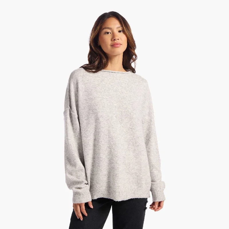 Super Bargain Cozy Knit Mock Neck Sweater | Heather Grey