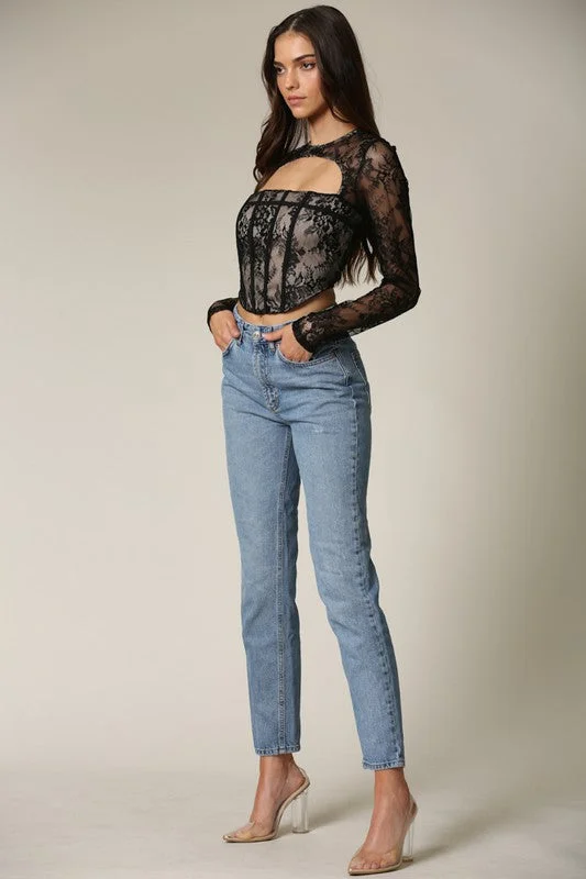 Lowest Price Lace top with hook closure