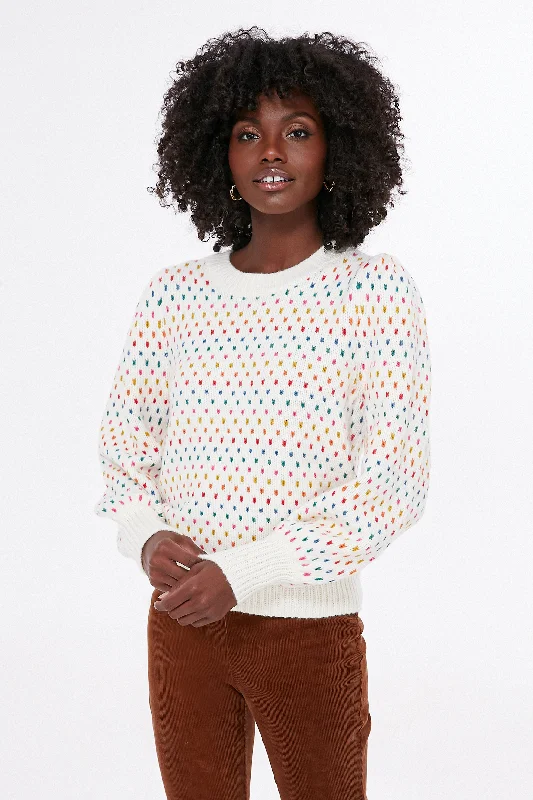 Limited Supply Rainbow Puff Sleeve Crewneck
