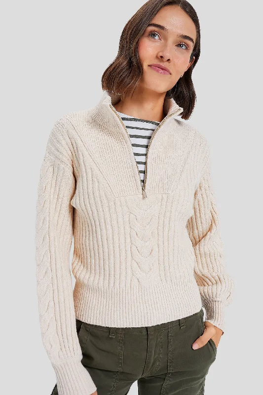 Friends and Family Sale Magnolia White Quarter Zip