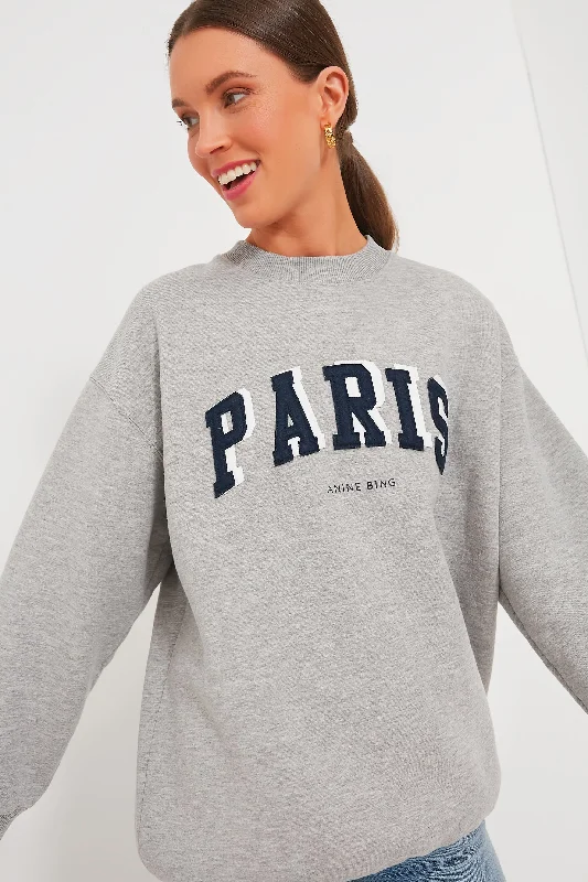 While Supplies Last Grey Melange Paris Tyler Sweatshirt
