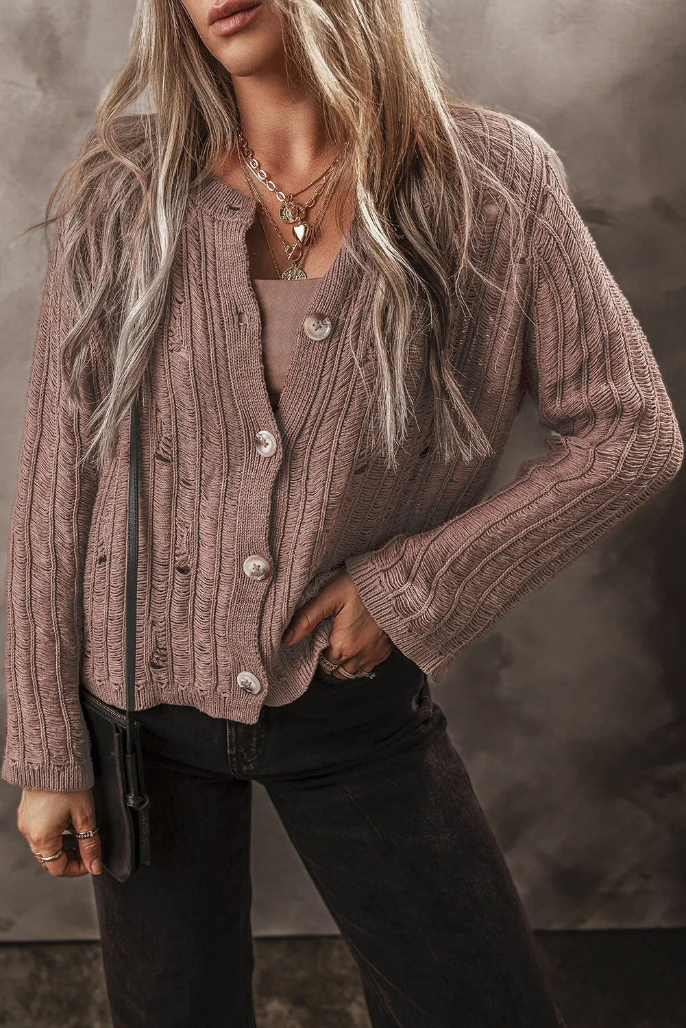 Exclusive Deal Button Up Long Sleeve Cardigan