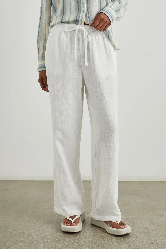 Take Advantage EMMIE PANT - GAUZE WHITE