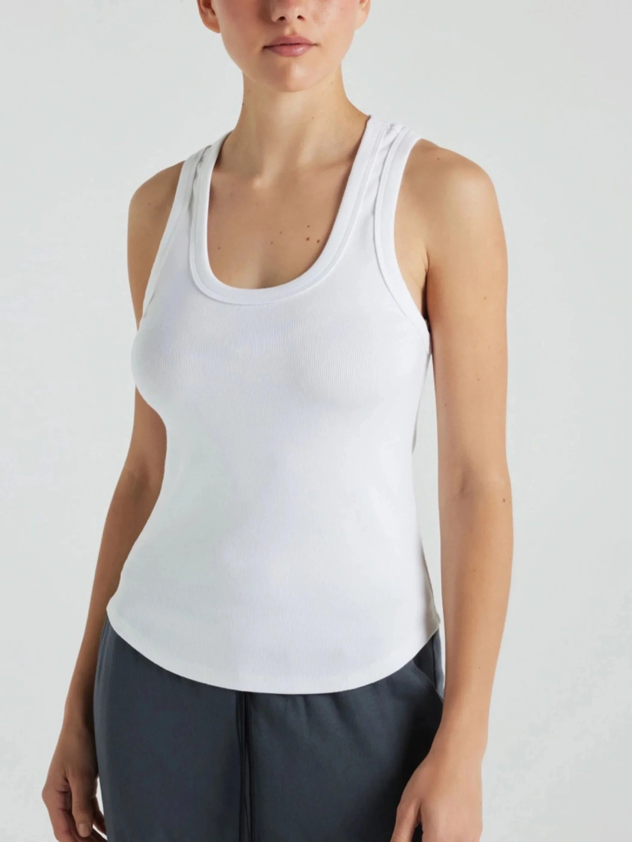 Final Offer Serene Rib Tank - White