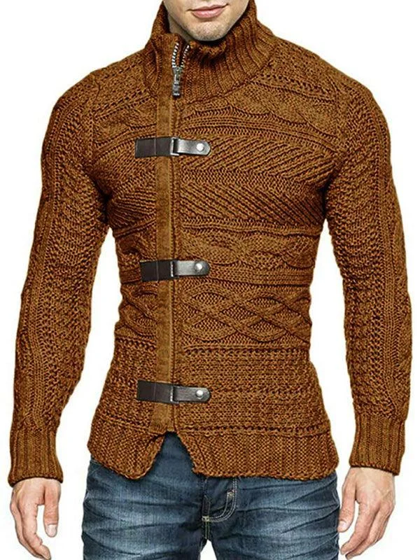 Today Only Side Buckle Men Cardigan Sweater