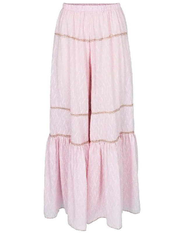 Lowest Prices Lurex Embroidered Wide Leg Pant
