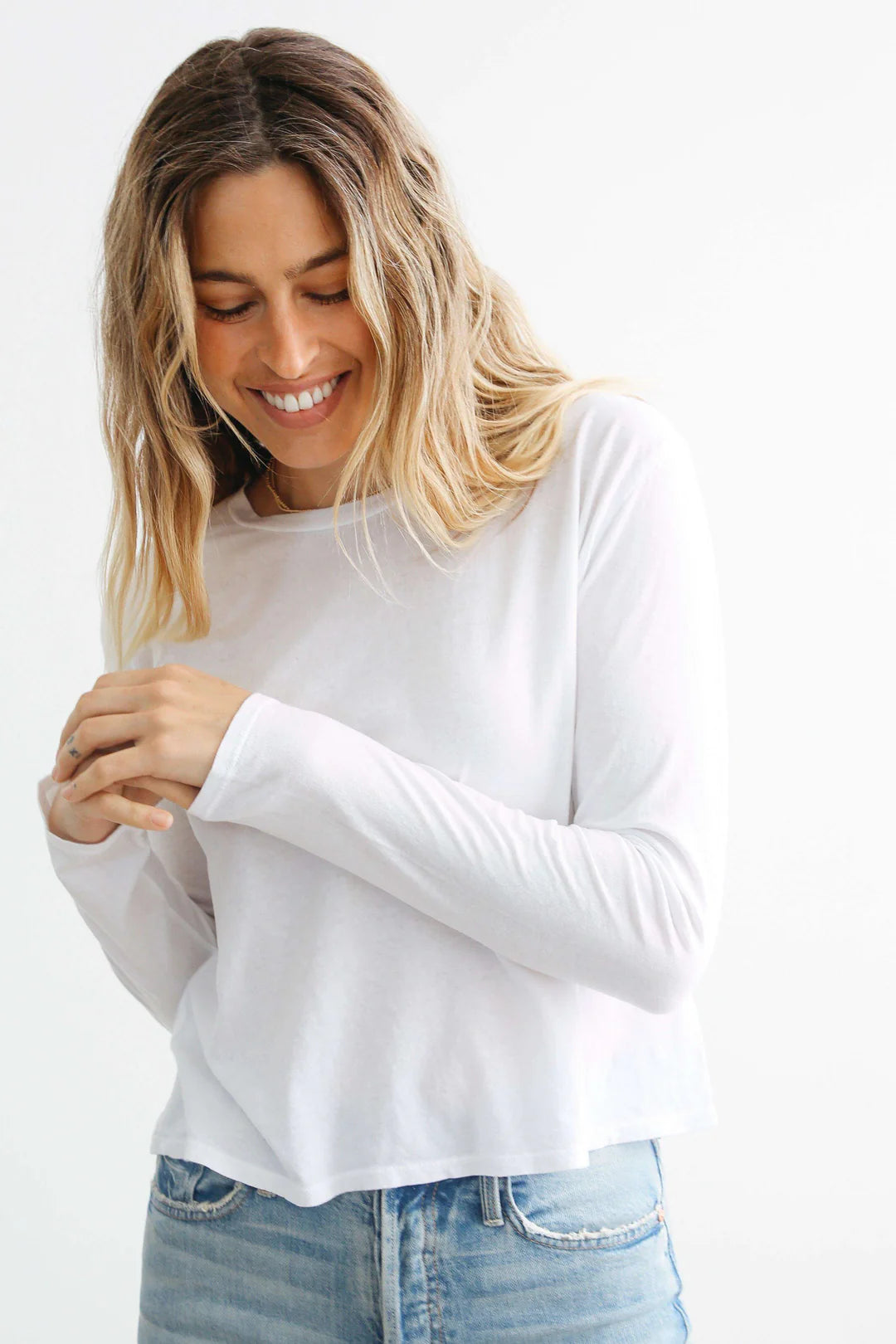 Special Offer Perfect White Tee - Axel L/S Tee (white)