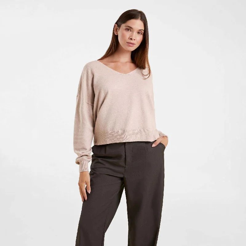 Weekend Sale: Don't Miss Out Luxe Knit V-Neck Sweater | Doe