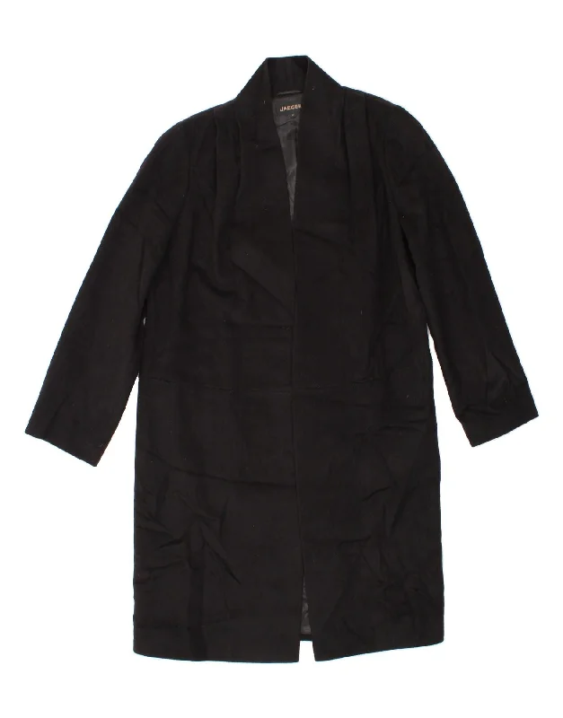Steals and Deals JAEGER Womens Overcoat UK 16 Large Black