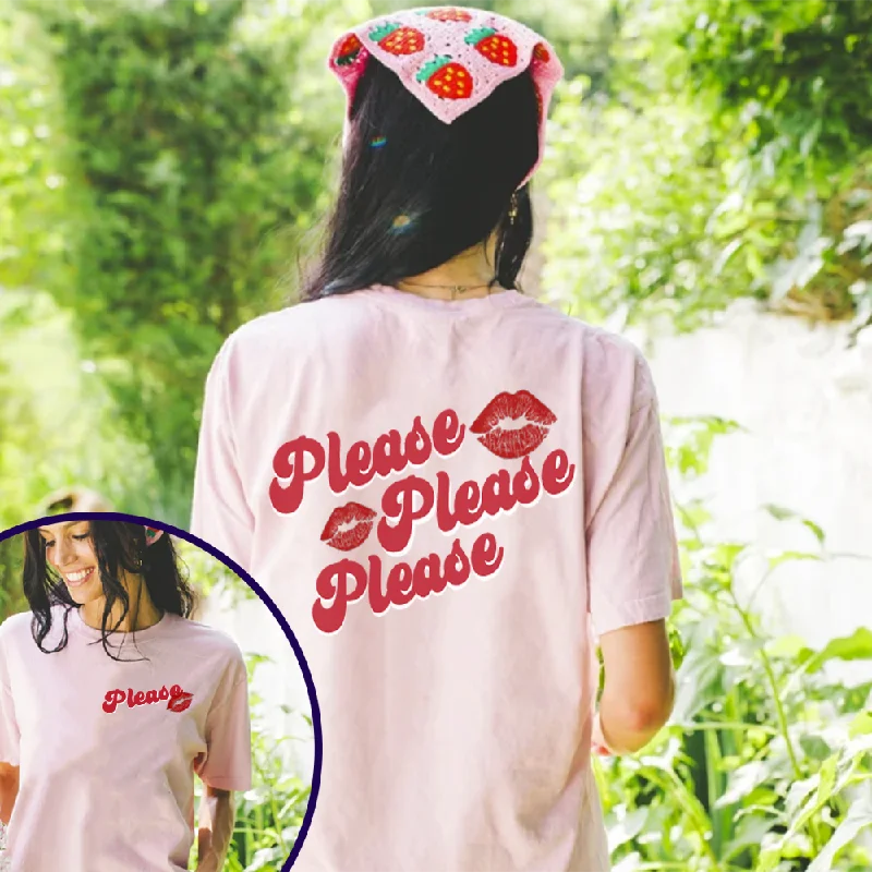 Weekend Specials You Can't Miss Please Please Please Front & Back Women's Logo T-shirt Weekend Specials You Can't Miss Please Please Please Front & Back Women's Logo T-shirt