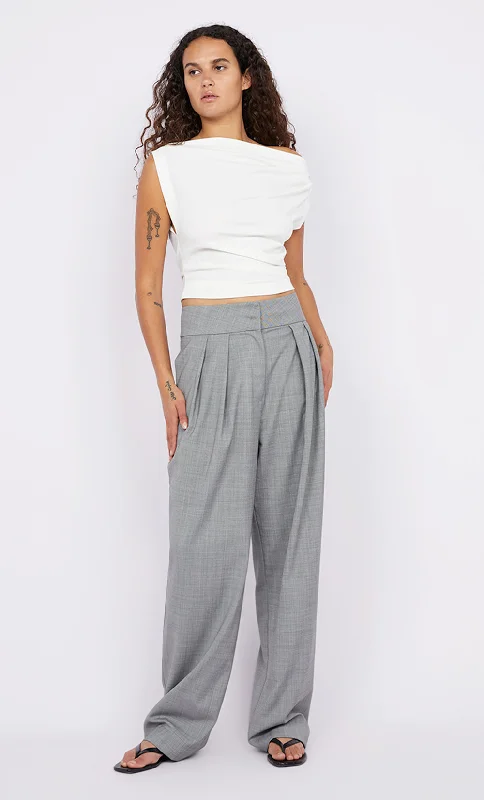Bargain Bin SORAYA BOAT NECK TOP - WHITE