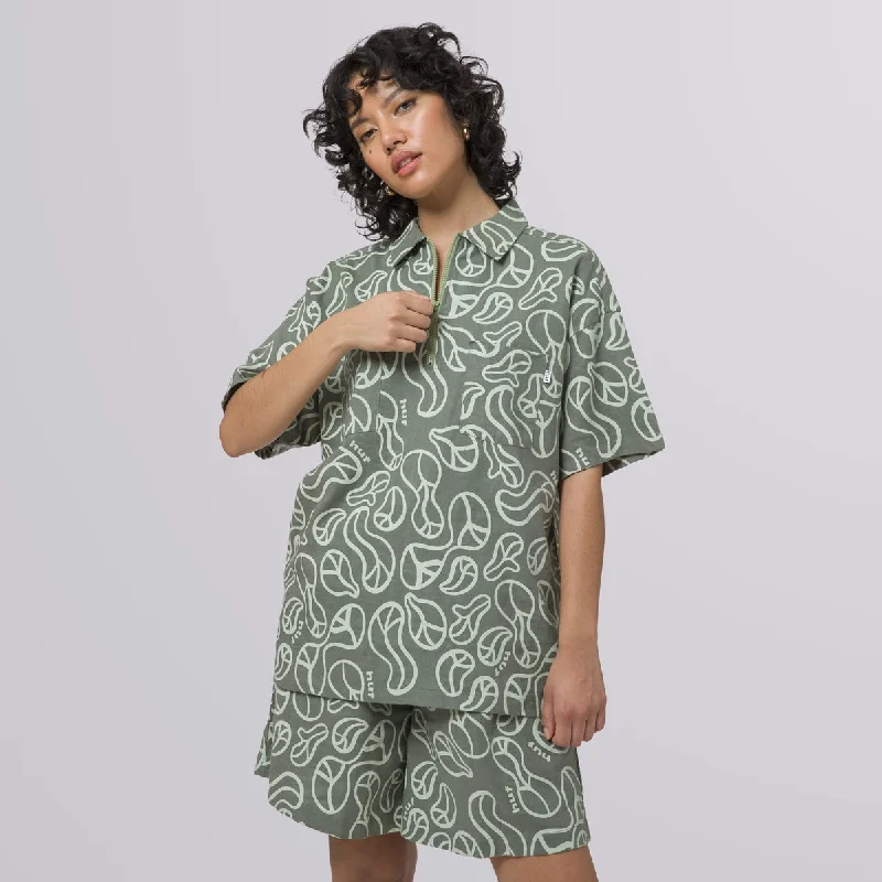 Hurry In Huf Groovy Zip Work Shirt