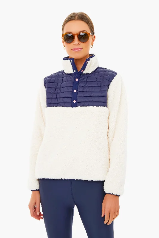 Shop Now Cream And Navy Walnut Pullover