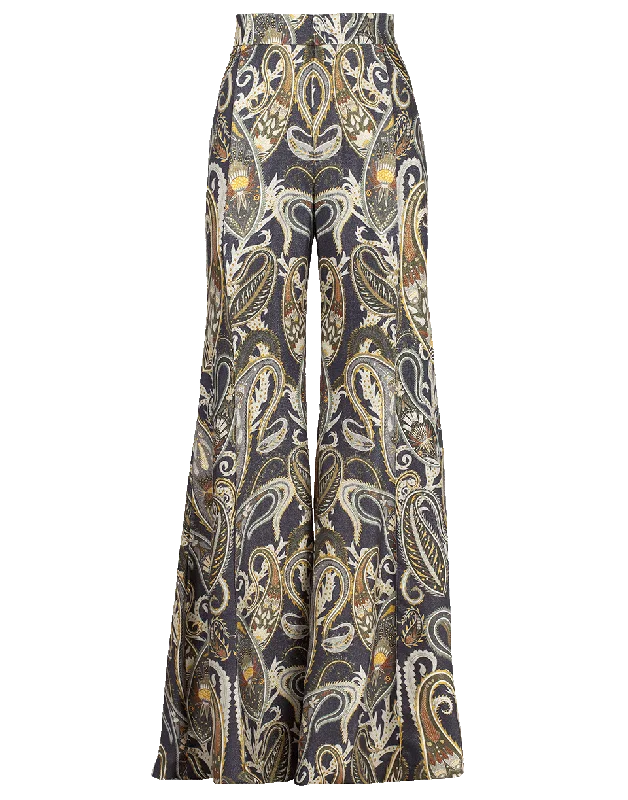 Huge Savings Paisley Print Flare Pant