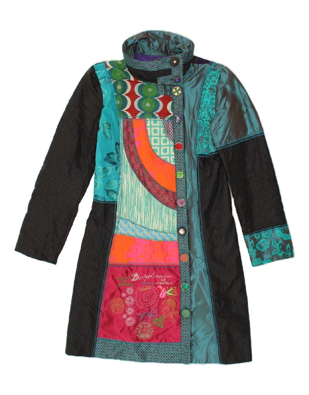 Deal of the Day DESIGUAL Womens Abstract Pattern Overcoat EU 38 Medium Multicoloured Deal of the Day DESIGUAL Womens Abstract Pattern Overcoat EU 38 Medium Multicoloured