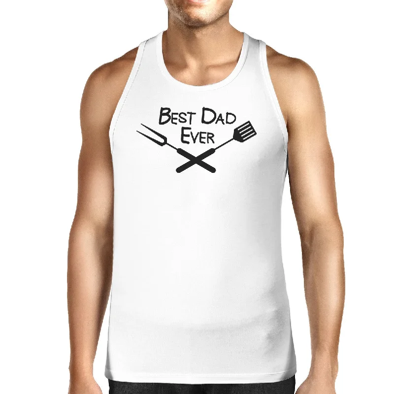 Must-Have Deals Best Bbq Dad Mens White Cotton Tank Top Barbeque Dad Gift Ideas