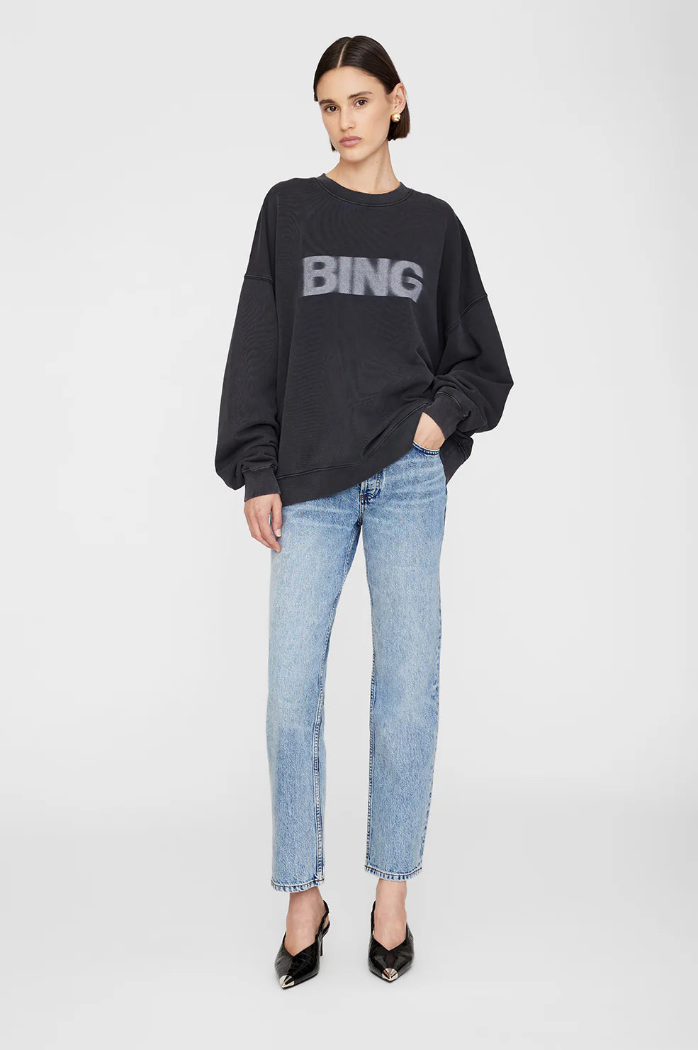 While Supplies Last Anine Bing - Miles Sweatshirt Blur