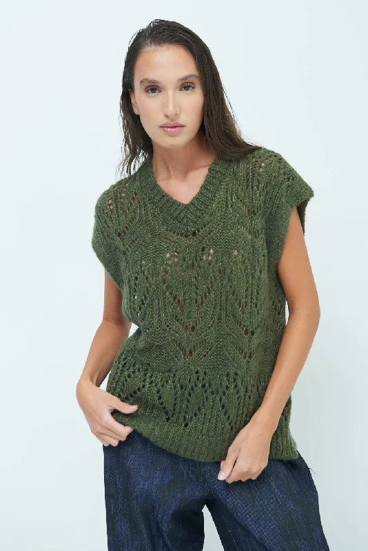 Deep Savings Open-knit sleeveless pullover vest wholesale