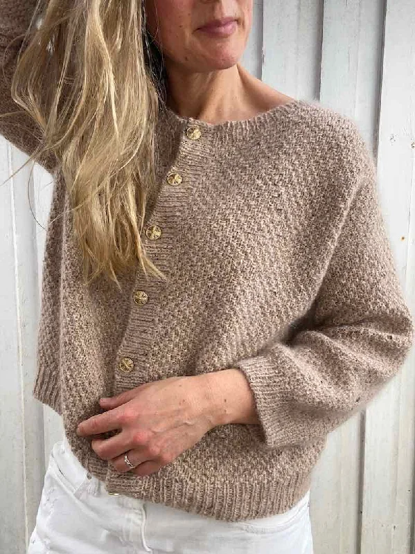 Low Cost Fungus Cardigan O-Neck by Refined Knitwear, No 20 + Silk mohair yarn kit (ex pattern) Low Cost Fungus Cardigan O-Neck by Refined Knitwear, No 20 + Silk mohair yarn kit (ex pattern)