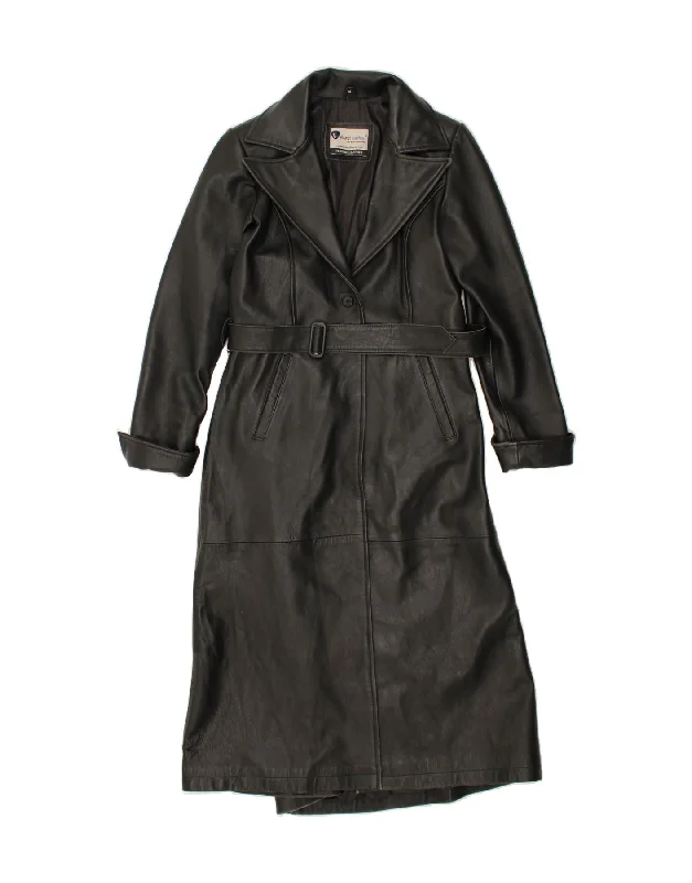 Weekend Savings Sensation KOZA Womens Leather Coat UK 14 Medium Black Leather