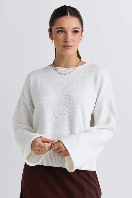 Bargain Prices Daytime Ivory LS Cotton Jumper