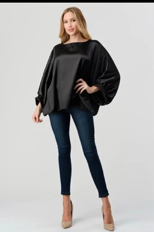 Unmissable Sale Black Satin Top