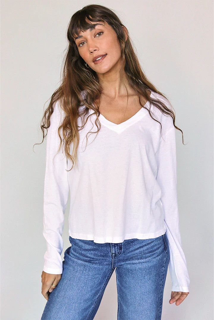 Flash Sale Perfect White Tee - Jimi L/S Tee (white)