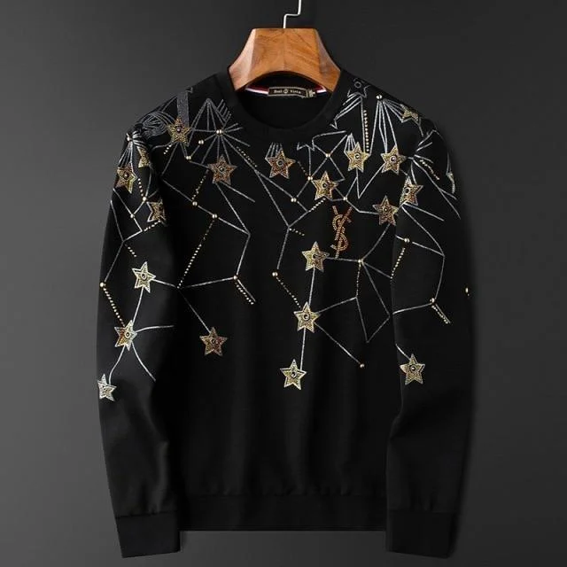 Discount Extravaganza Star Print Sweaters For Men