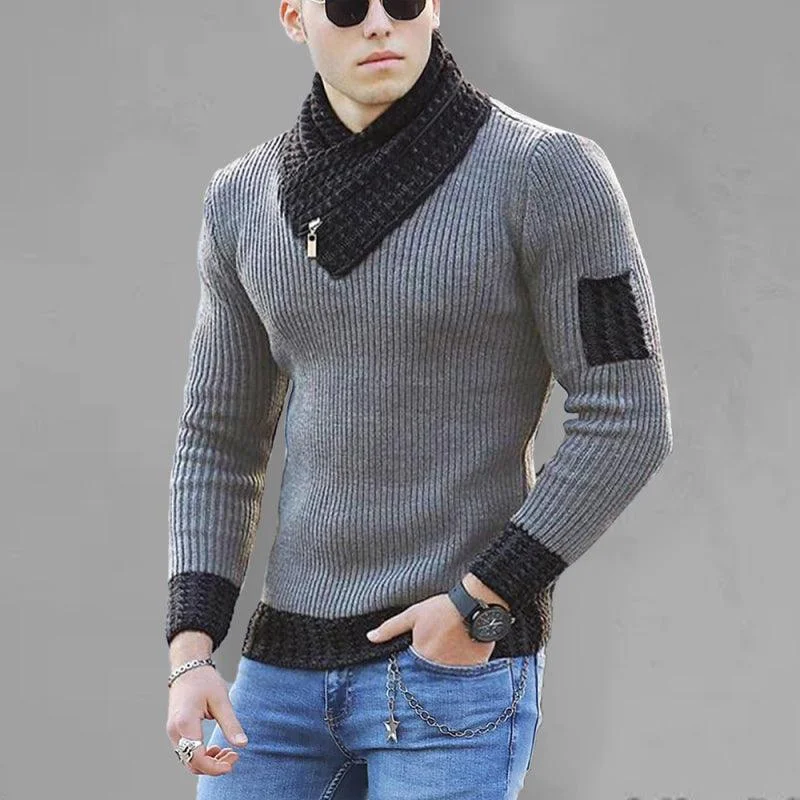 Take Advantage Plus Size Turtleneck Sweater Pullover Men