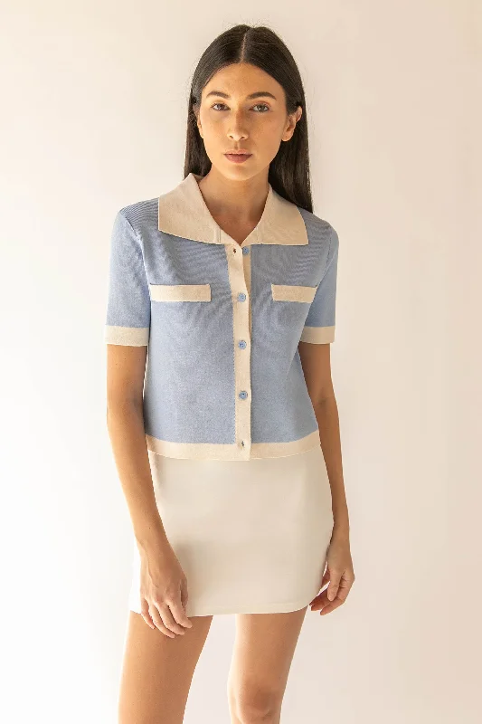 Weekend Deals That Spark CONTRAST TRIM POLO SWEATER