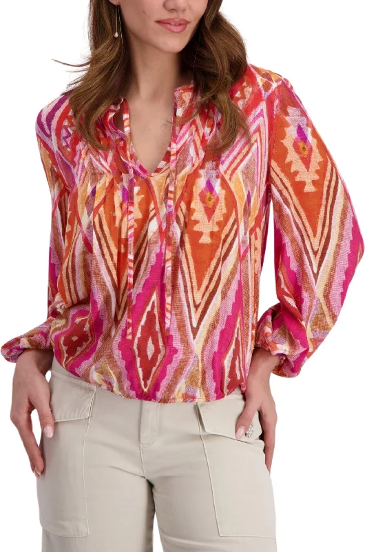 Price Cut 3/4 SLV BLOUSE - 408788MNR