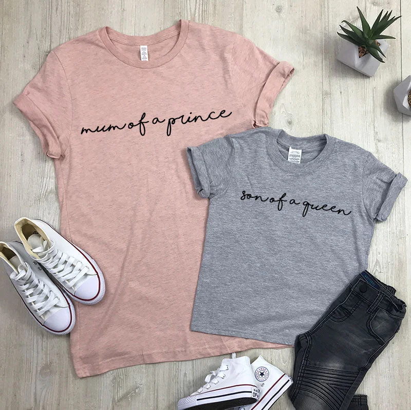 Weekend Discounts to Love Mum Of A Prince/Son Of A Queen Matching Tees (MRK X)