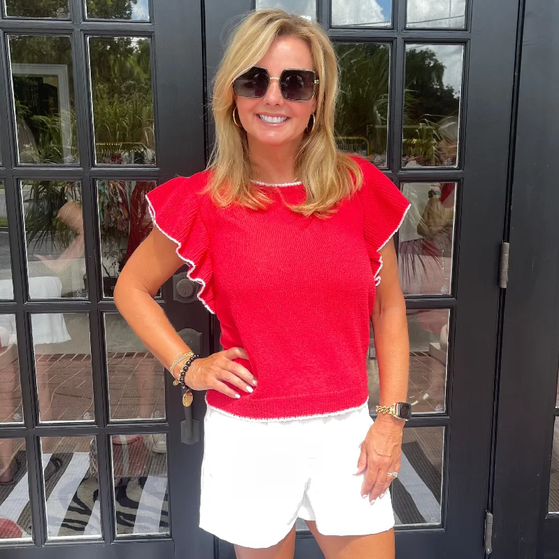 Early Access Suzanne Knit Top | Red