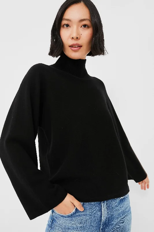 Clearance Sale Black Dolman Sleeve Turtleneck