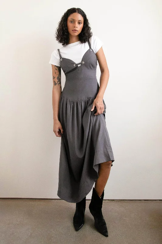 Fantastic Savings DROP-WAIST DRESS WITH METAL EYELETS