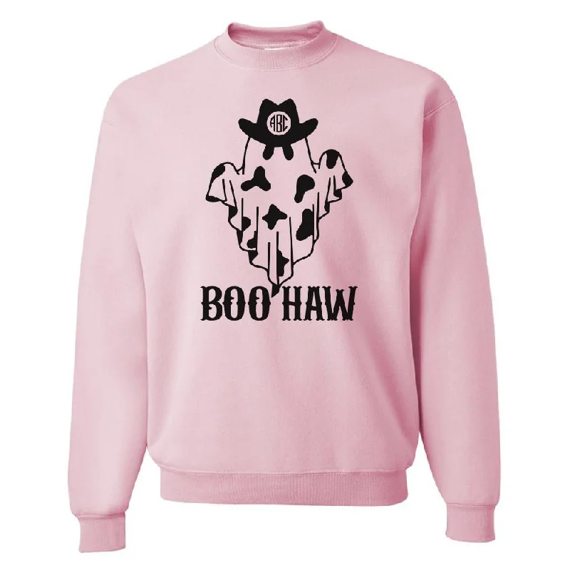 Year-End Sale Monogrammed 'Boo-Haw' Crewneck Sweatshirt