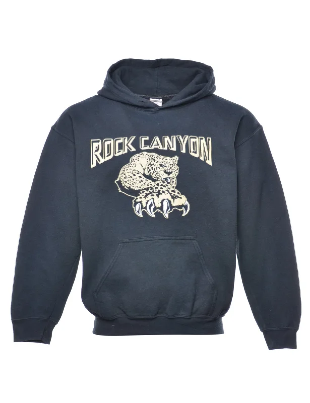 Discount Deals Rock Canyon Navy Printed Hoodie - M