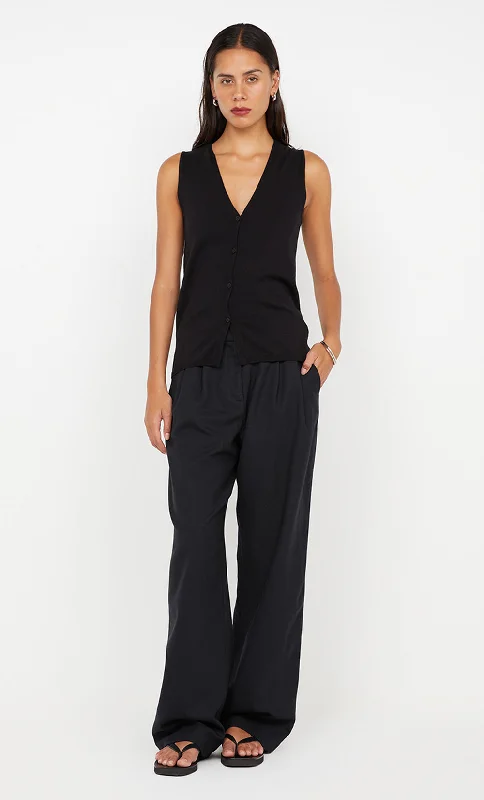 Final Clearance ILUKA BUTTONED VEST - BLACK