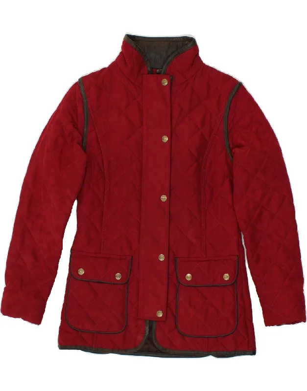 Fantastic Deals BALENO Womens Quilted Jacket UK 10 Small Red Polyester