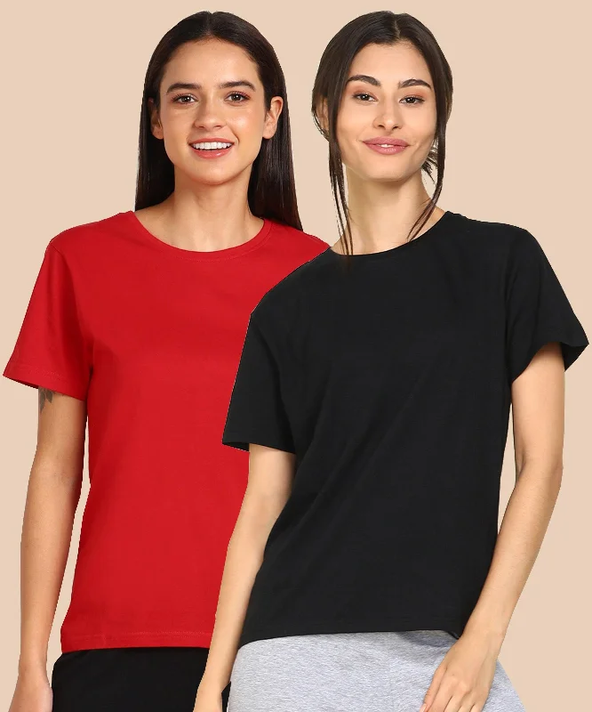 Half Price Womens Regular Fit  Combo Solid Tshirt
