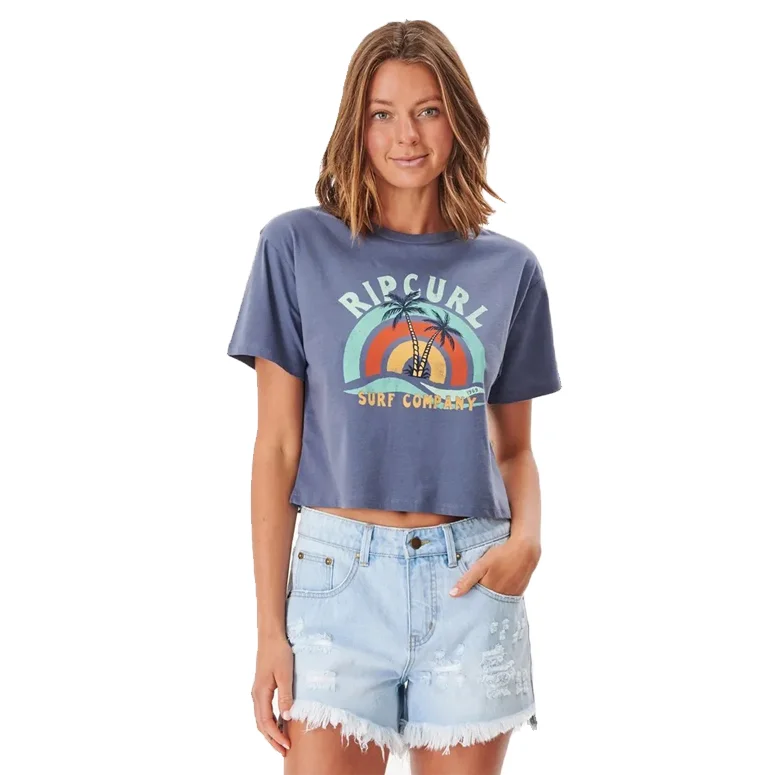 Weekend Deals That Dazzle Sunny Paradise Crop S/S Tee
