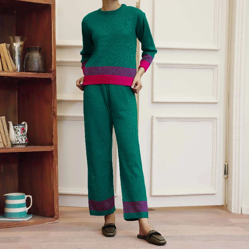 Can't Be Beat Skpink Thread Winter Sweaters Co ord Set PN4631
