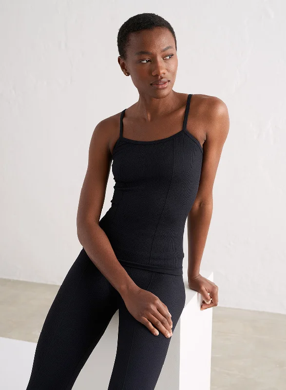 Best Deals Black Luxe Seamless Strap Singlet