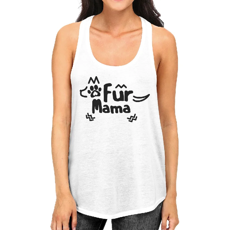 Price Slash Fur Mama Women's Sleeveless Tee Funny Design Cute Gifts For Her