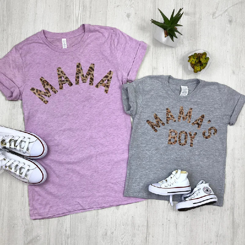 Year-End Clearance Mama & Mama's Boy Leopard T-Shirts (MRK X)