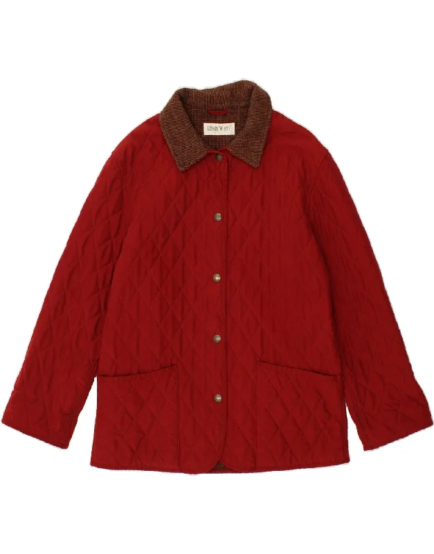 Weekend Sale: Don't Miss Out HENRY WHITE Womens Quilted Jacket UK 14 Medium Red Polyester Weekend Sale: Don't Miss Out HENRY WHITE Womens Quilted Jacket UK 14 Medium Red Polyester
