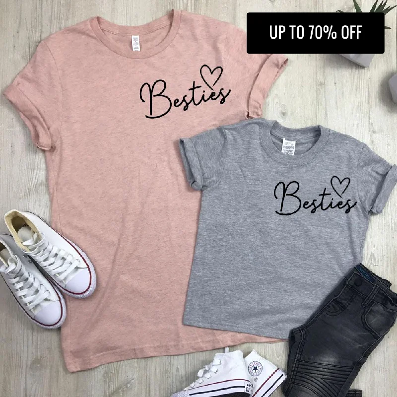 Low Cost Besties Mini Logo Mum & Kid Matching Tees (MRK X)
