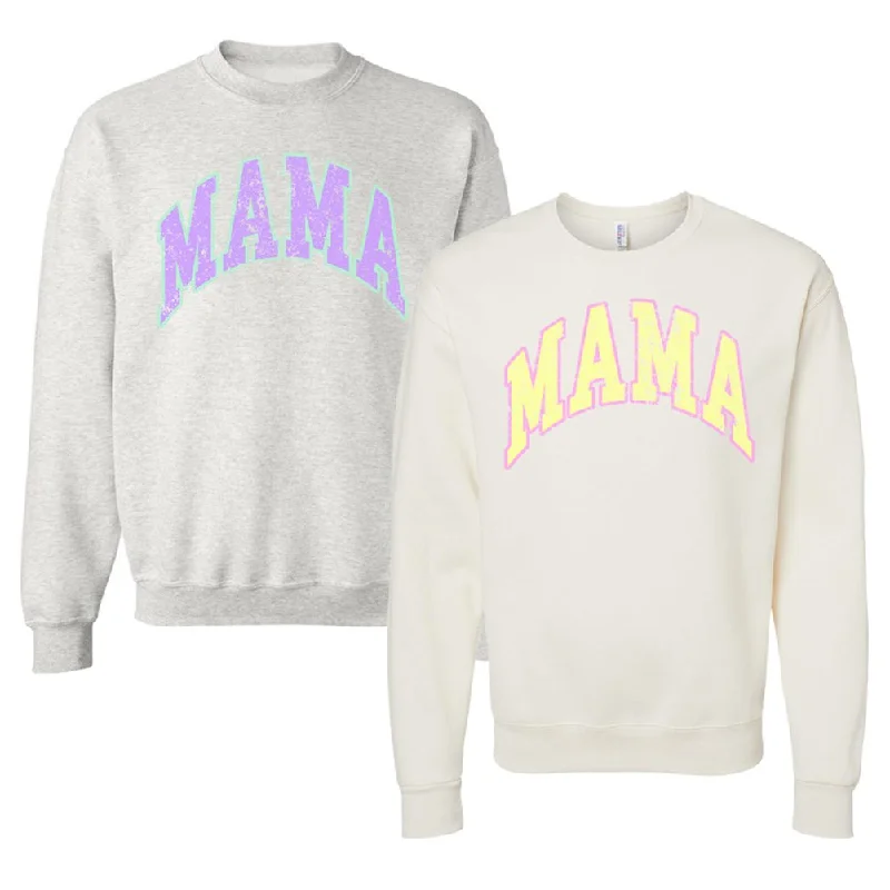 Members Only 'Distressed 'Varsity 'Mama' Crewneck Sweatshirt