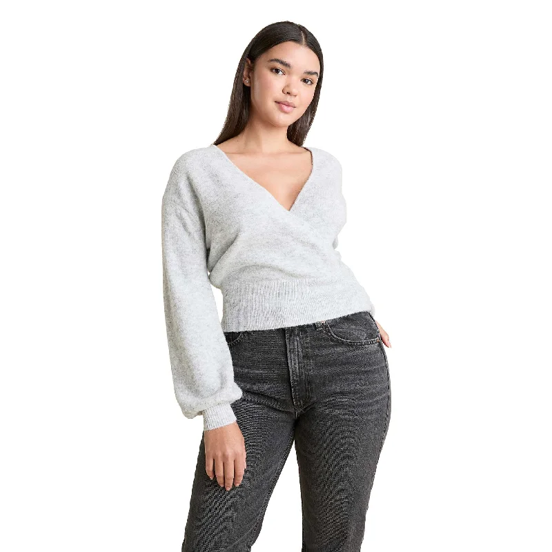 Weekend Discounts to Relish Cozy Knit Wrap Sweater | Heather Grey